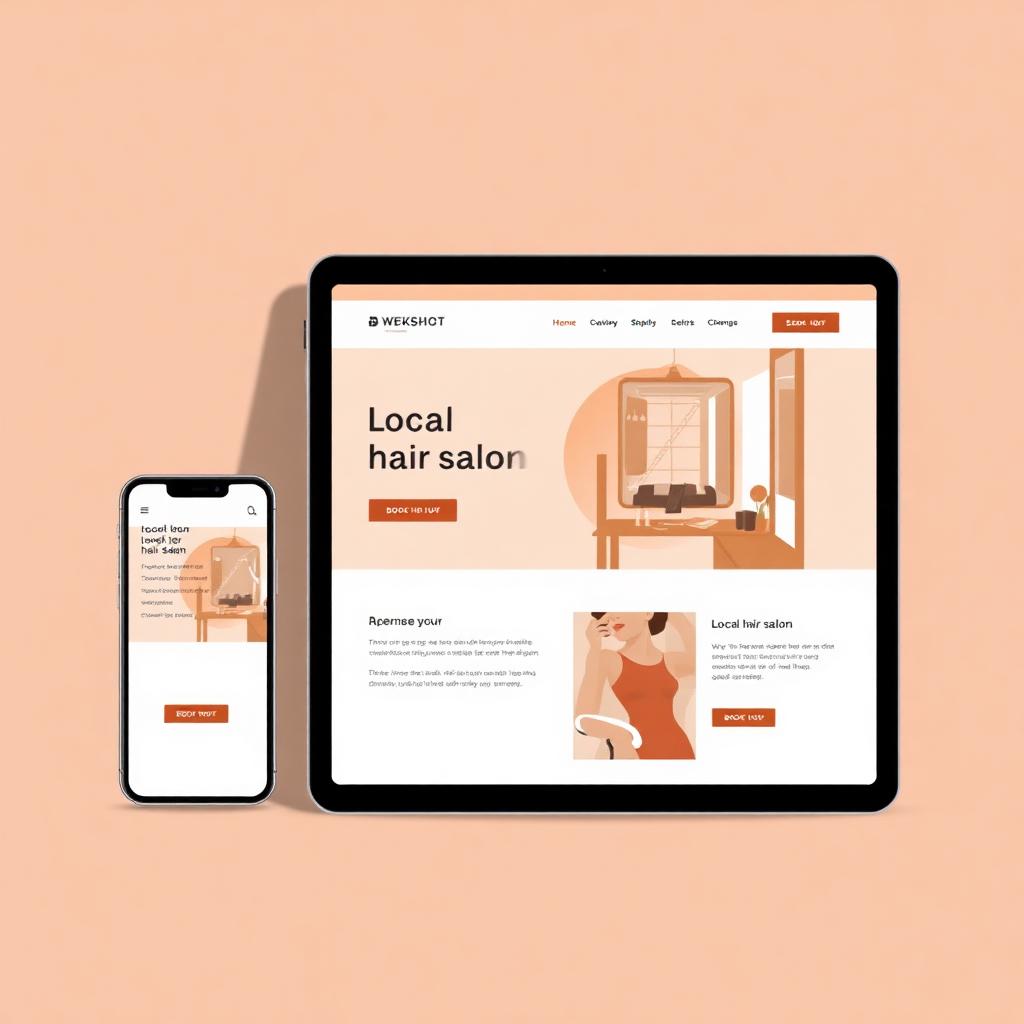 Rowan & Bloom Salon concept website mockup